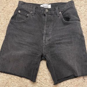 Reformation Black Jean Shorts Essential Style